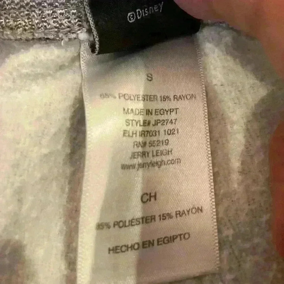 Disney Youth Fleece Lined Sweatpants Stitch Graphic POCKETS size Small - Picture 9 of 10